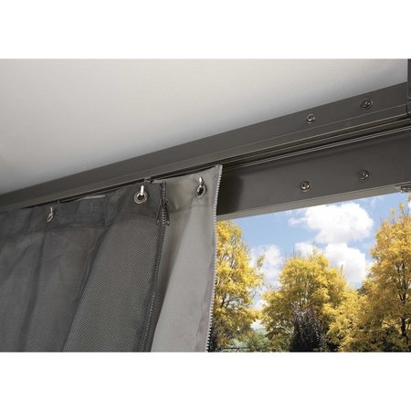 Sojag Cambridge Grey Spun Polyester Curtains 10 ft. x 12 ft. 135-9168822